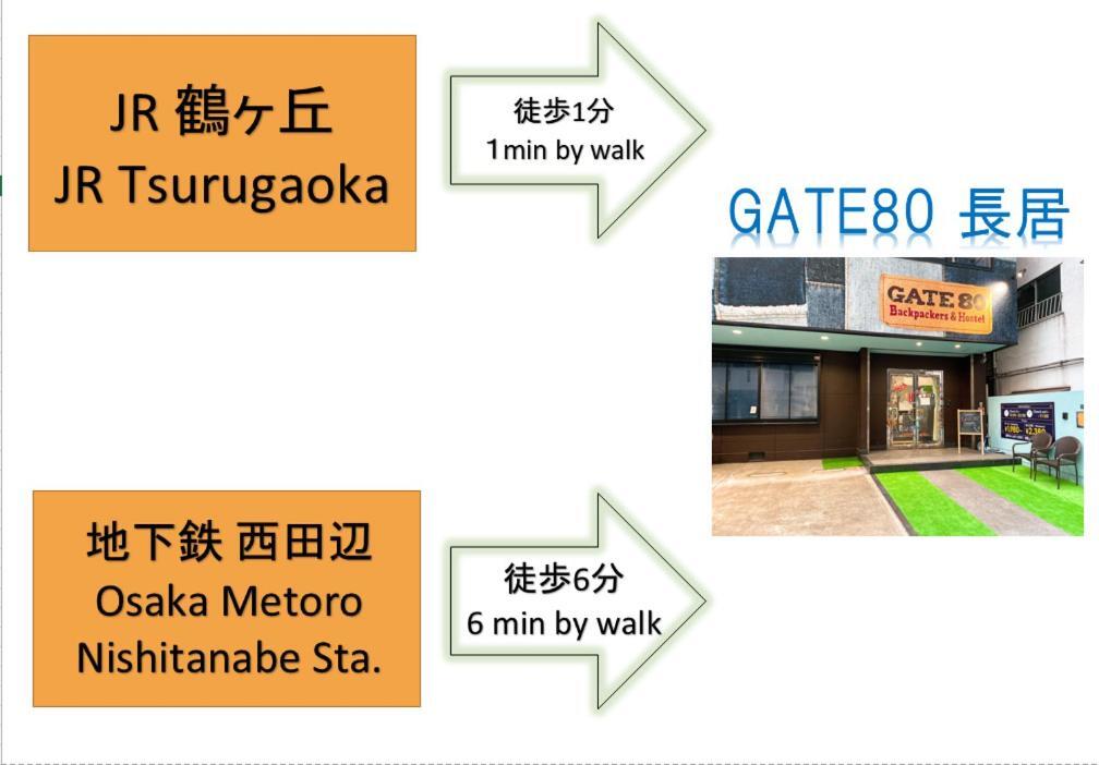 Gate 80 Hostel Oszaka Kültér fotó